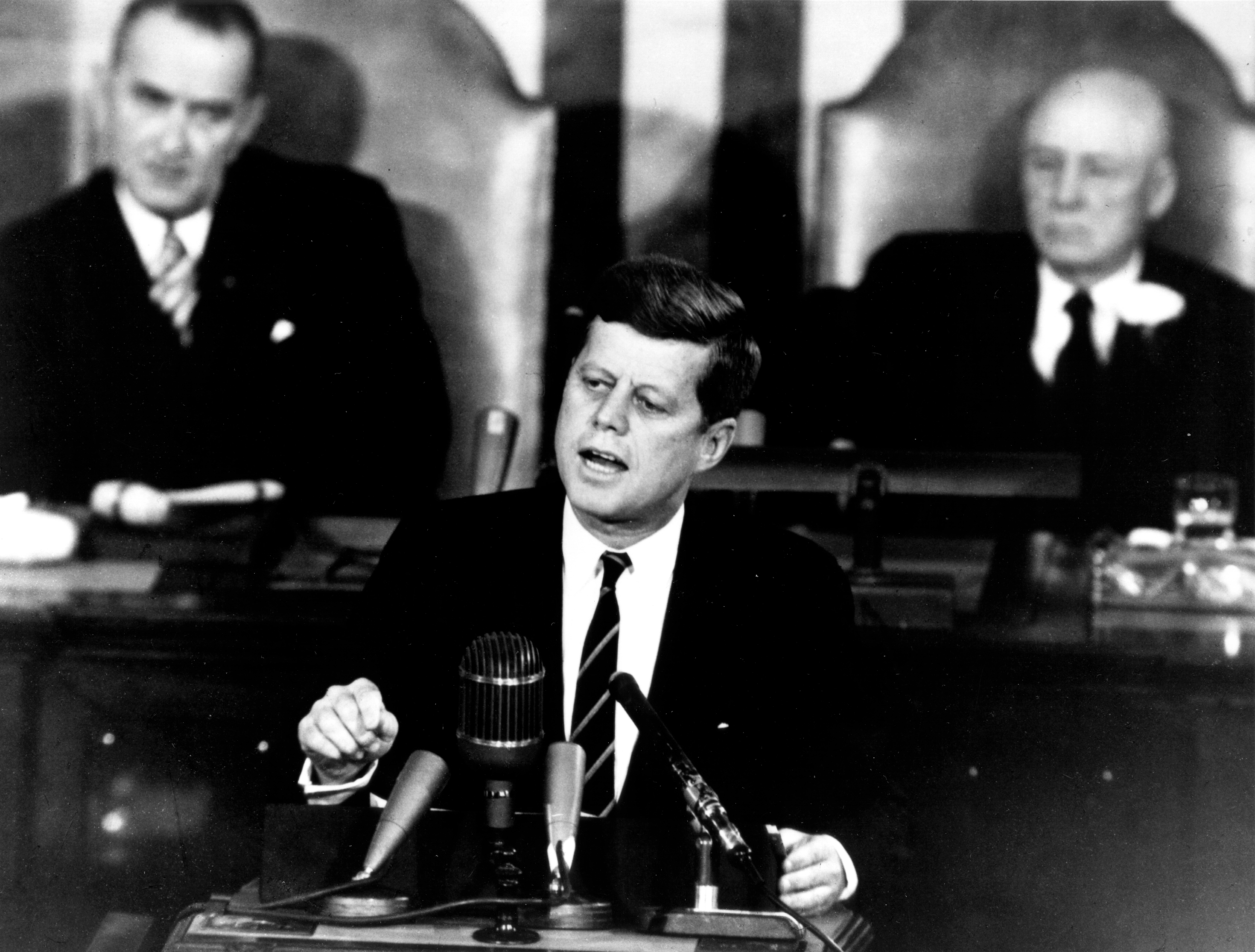 Kennedy Giving Historic Speech to Congress