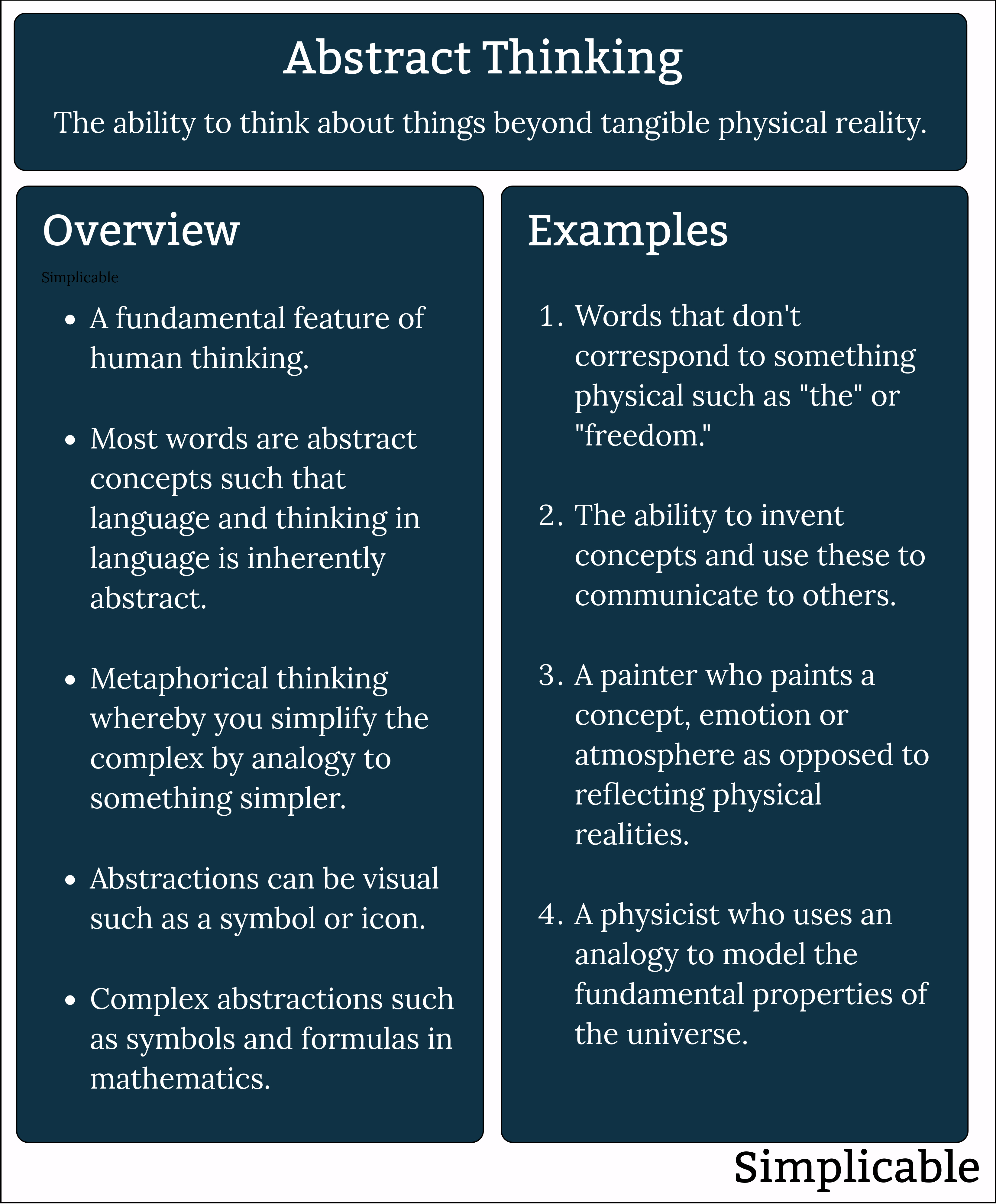 abstract thinking definition and examples