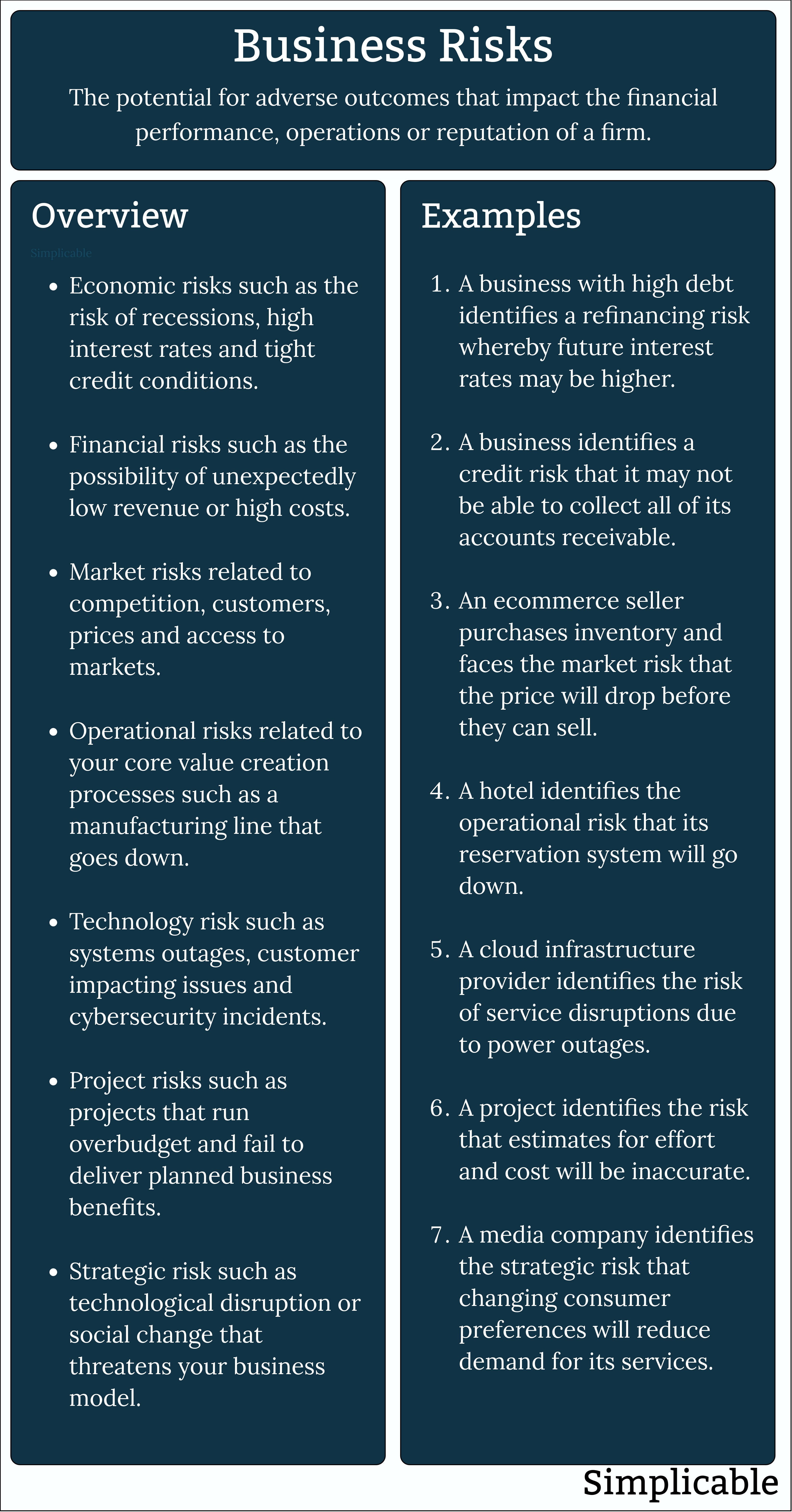 business risk overview and examples