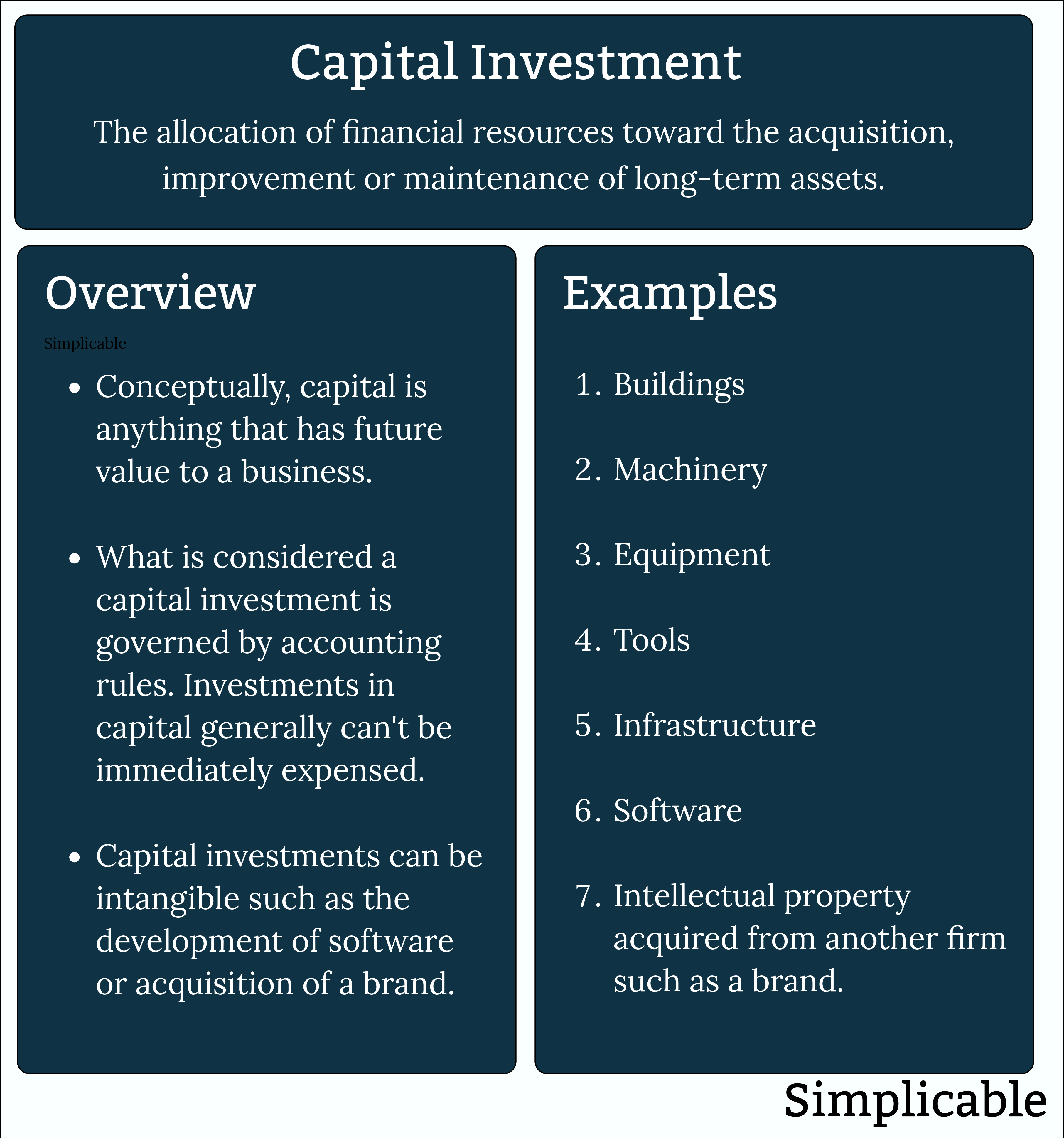 capital investment definition and examples