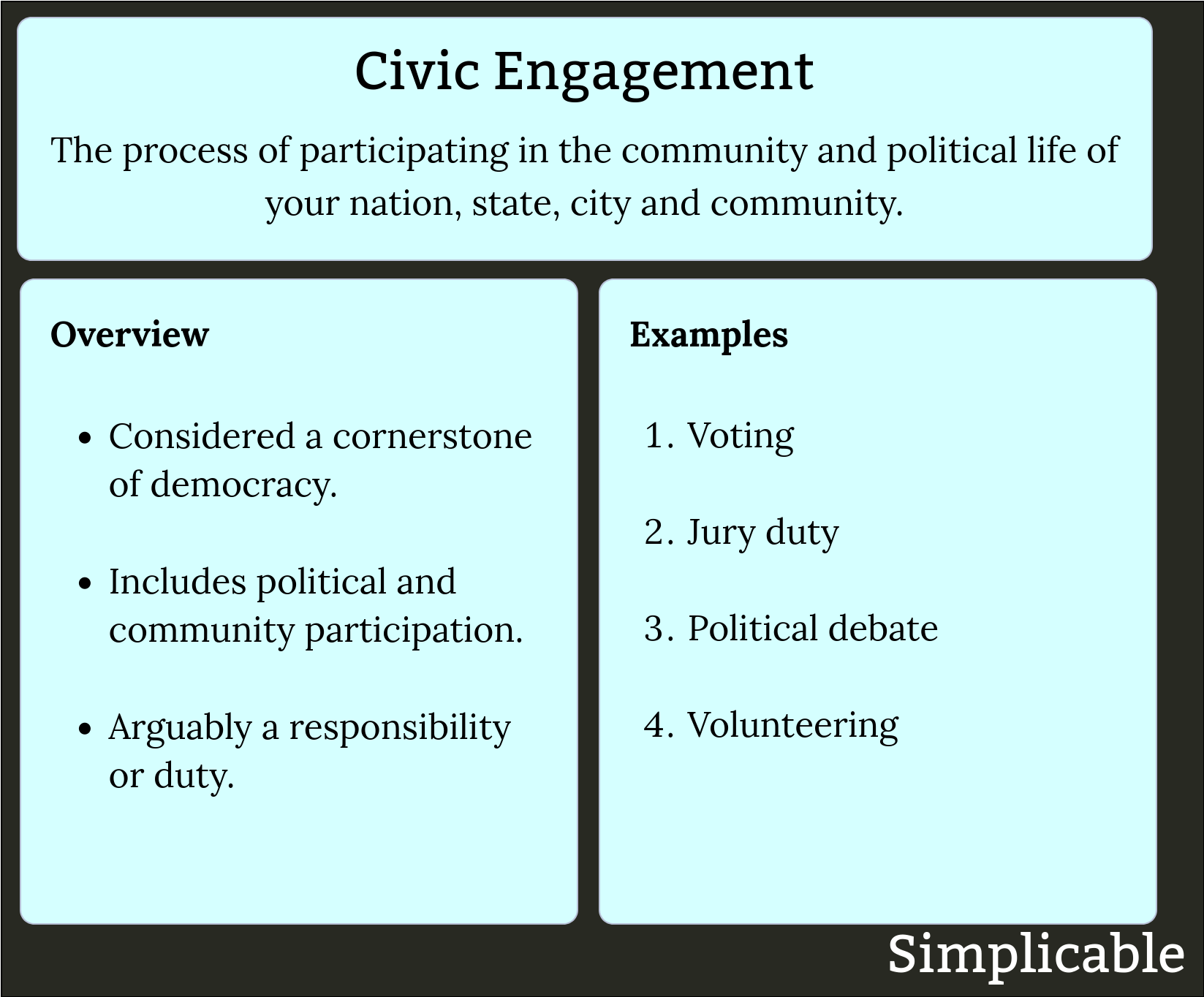 civic engagement simplicable