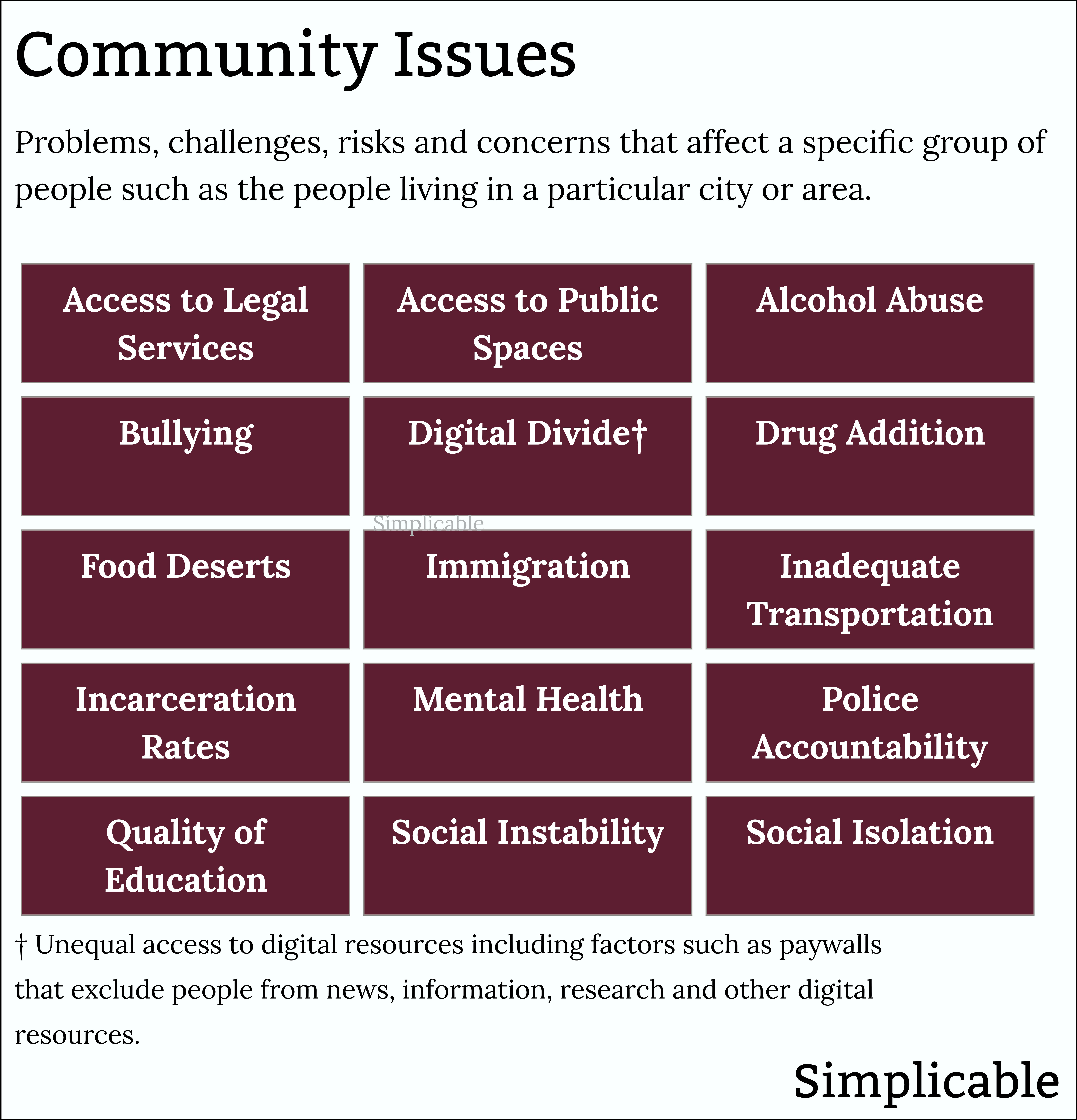 community issues in the United States