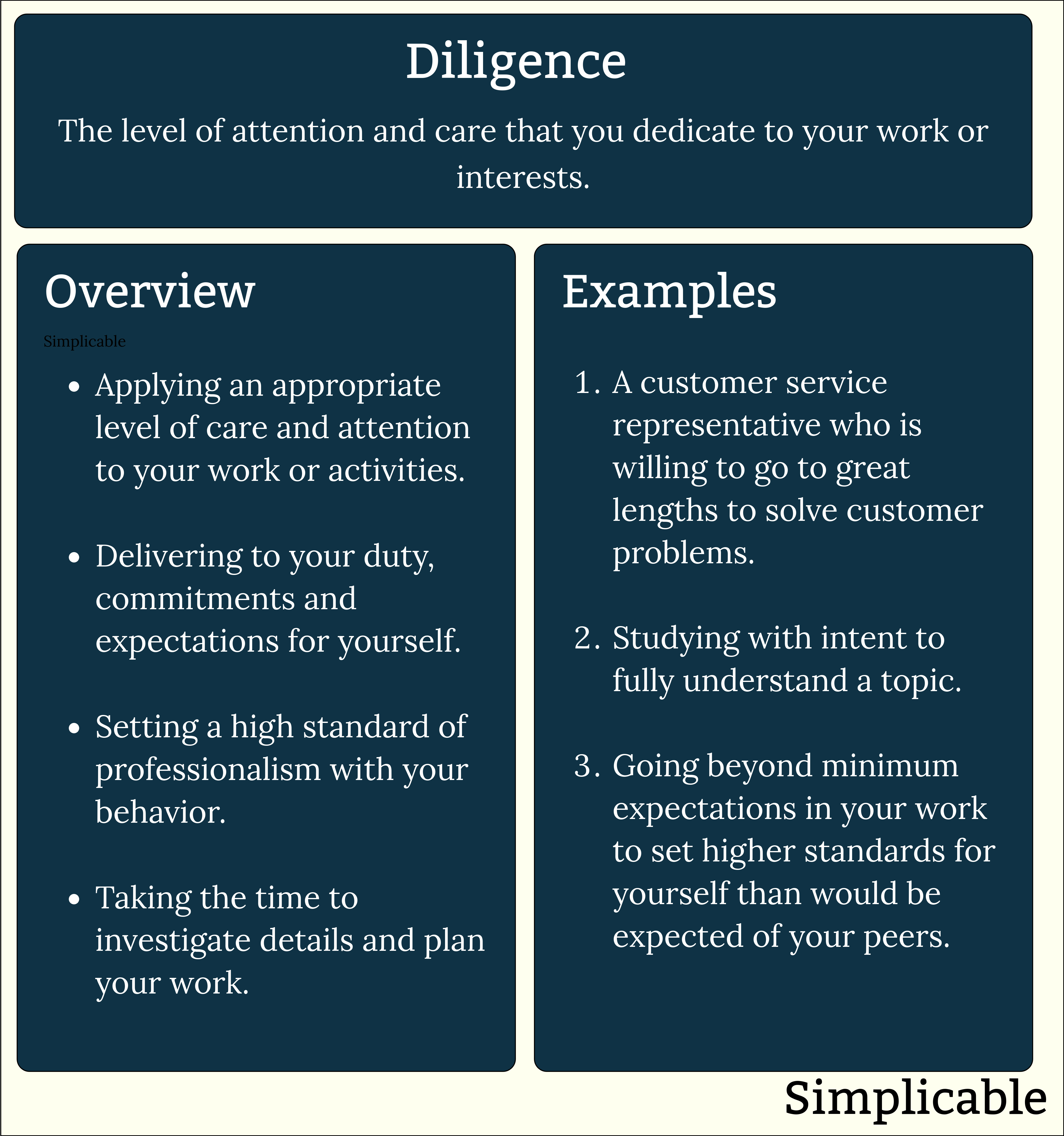 diligence definition and examples