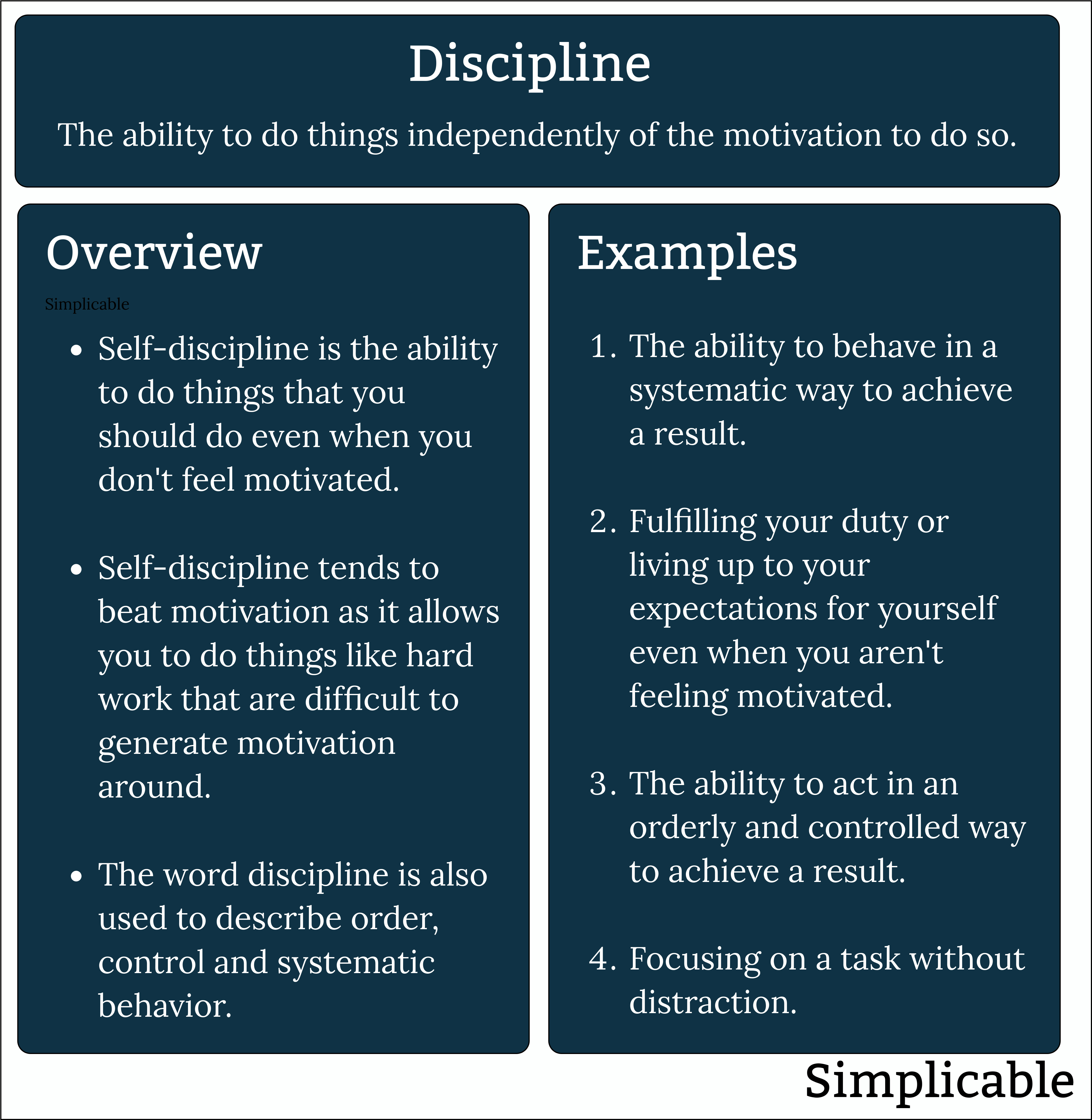 discipline definition and examples