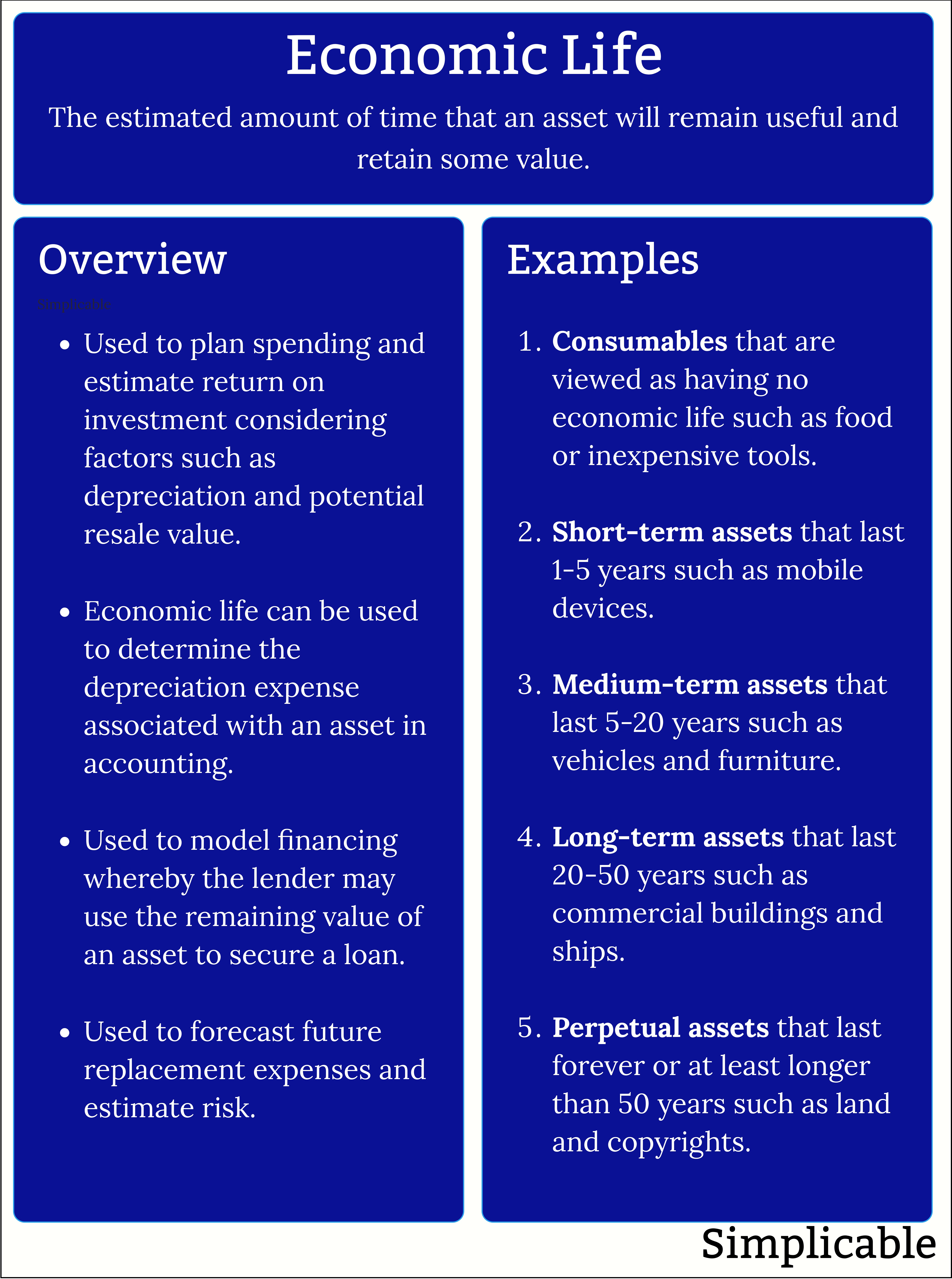 economic life overview and examples