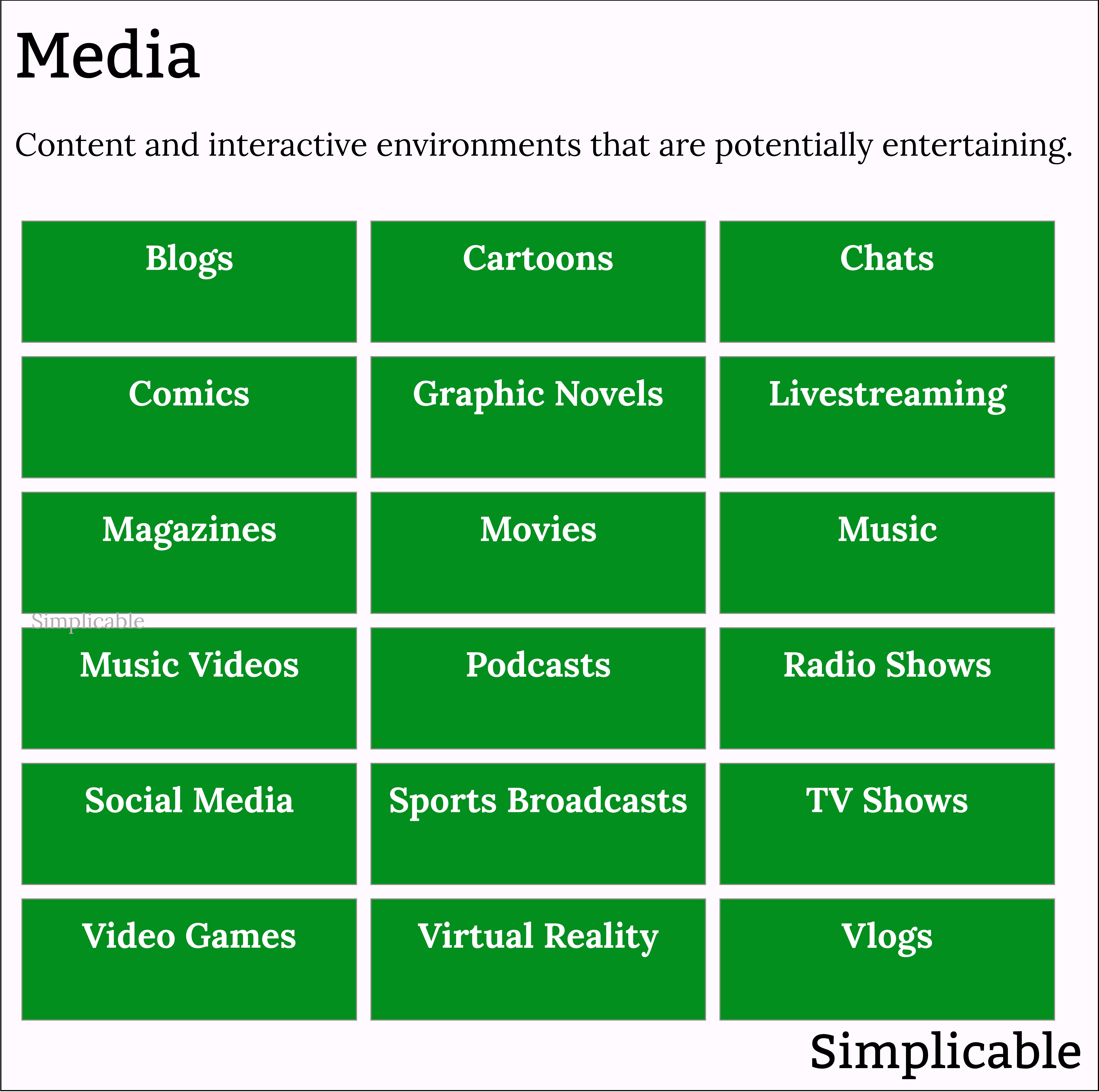 examples of media entertainment