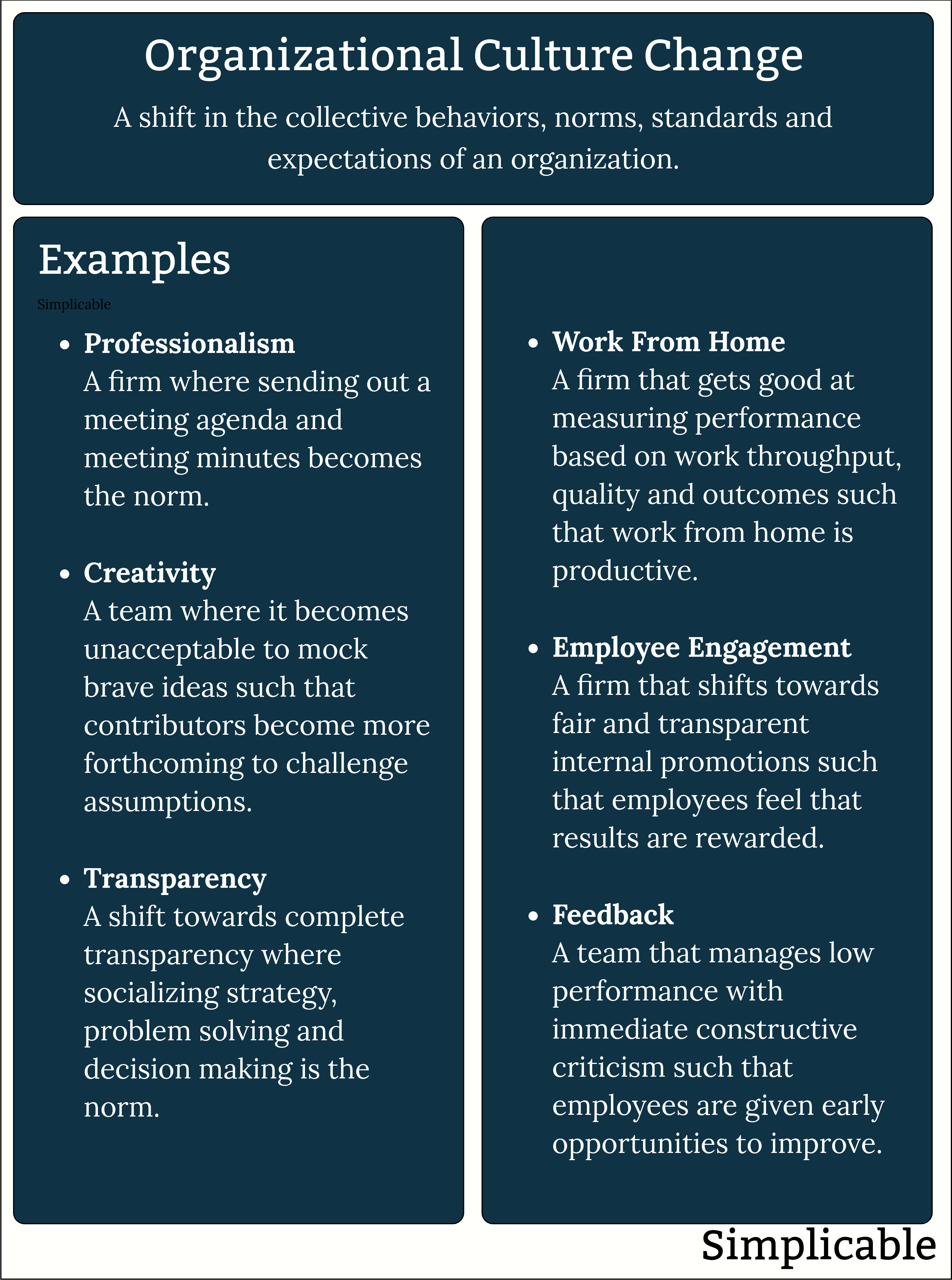 examples of organizational culture change