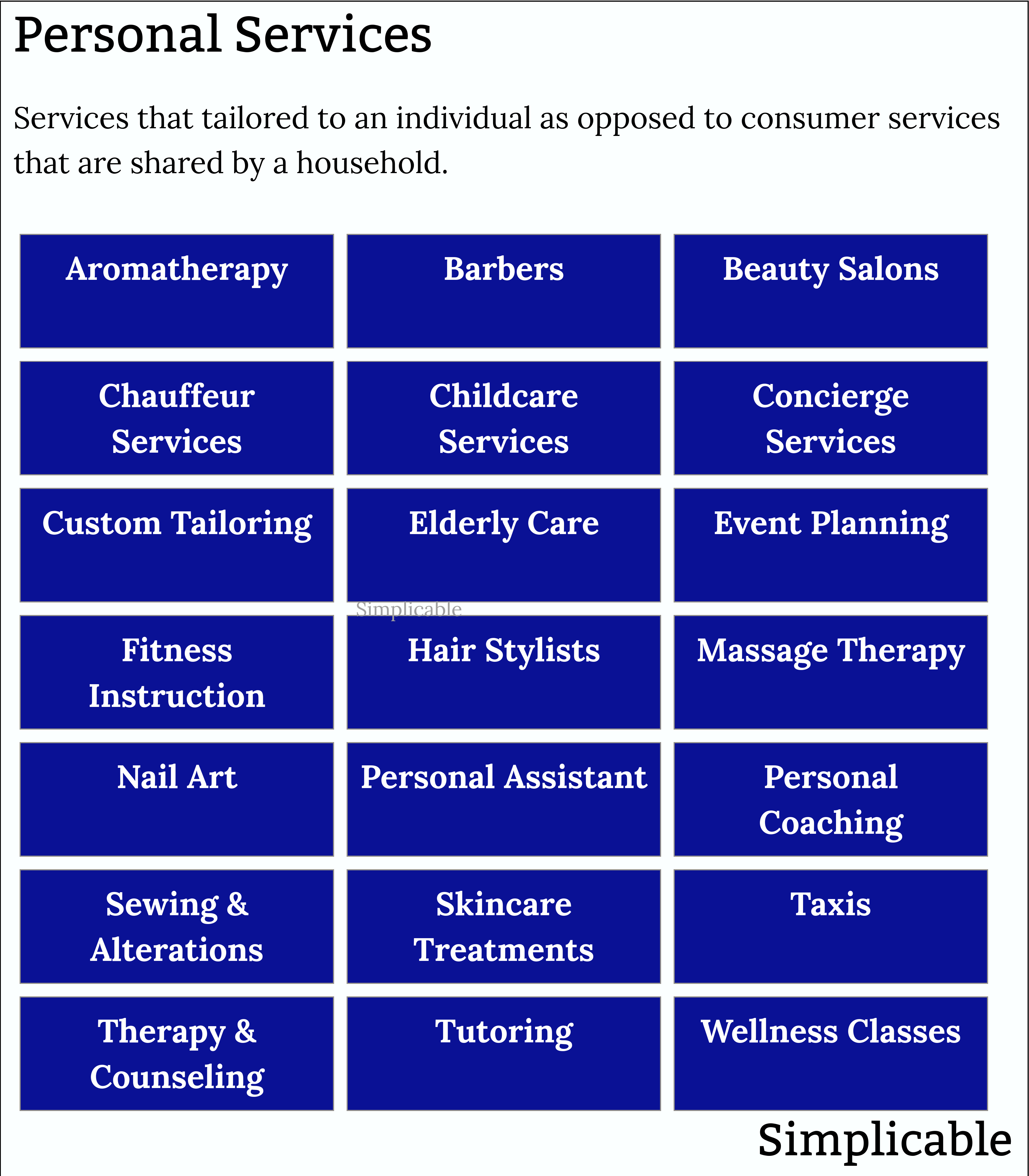 examples of personal services