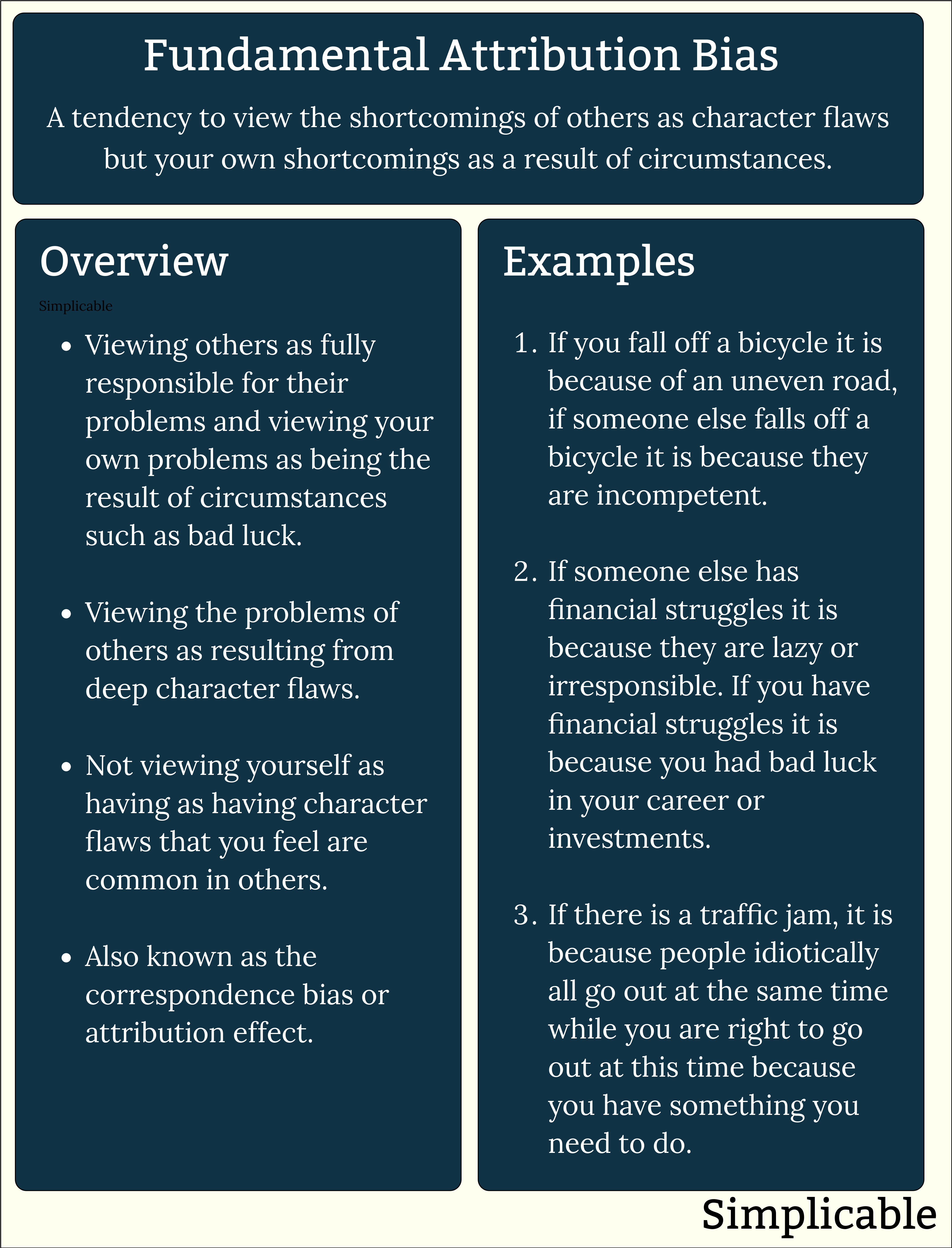 fundamental attribution bias definition and examples