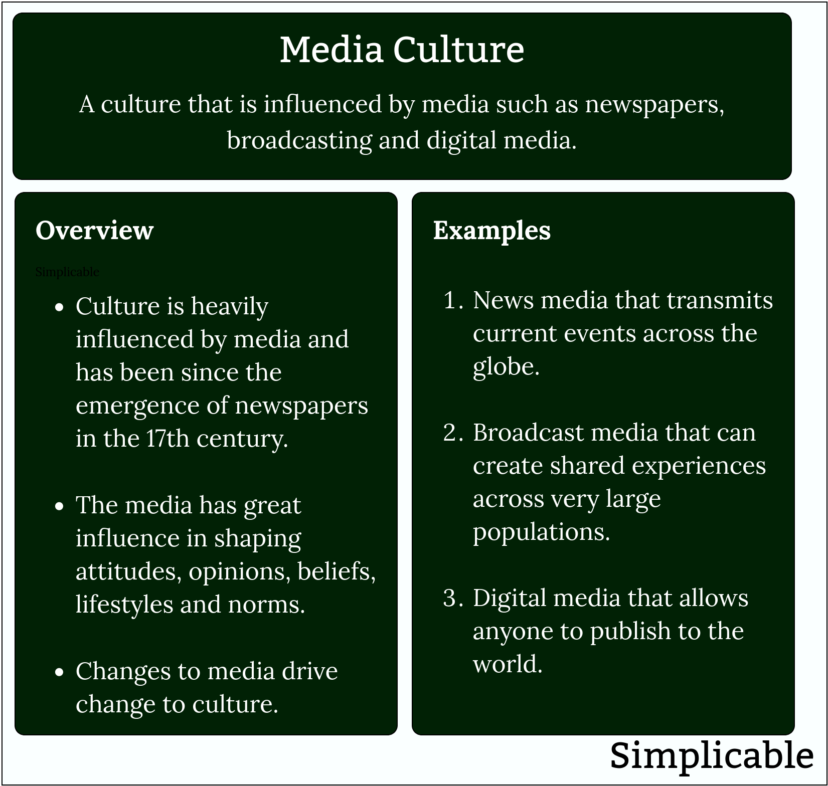 media culture summary