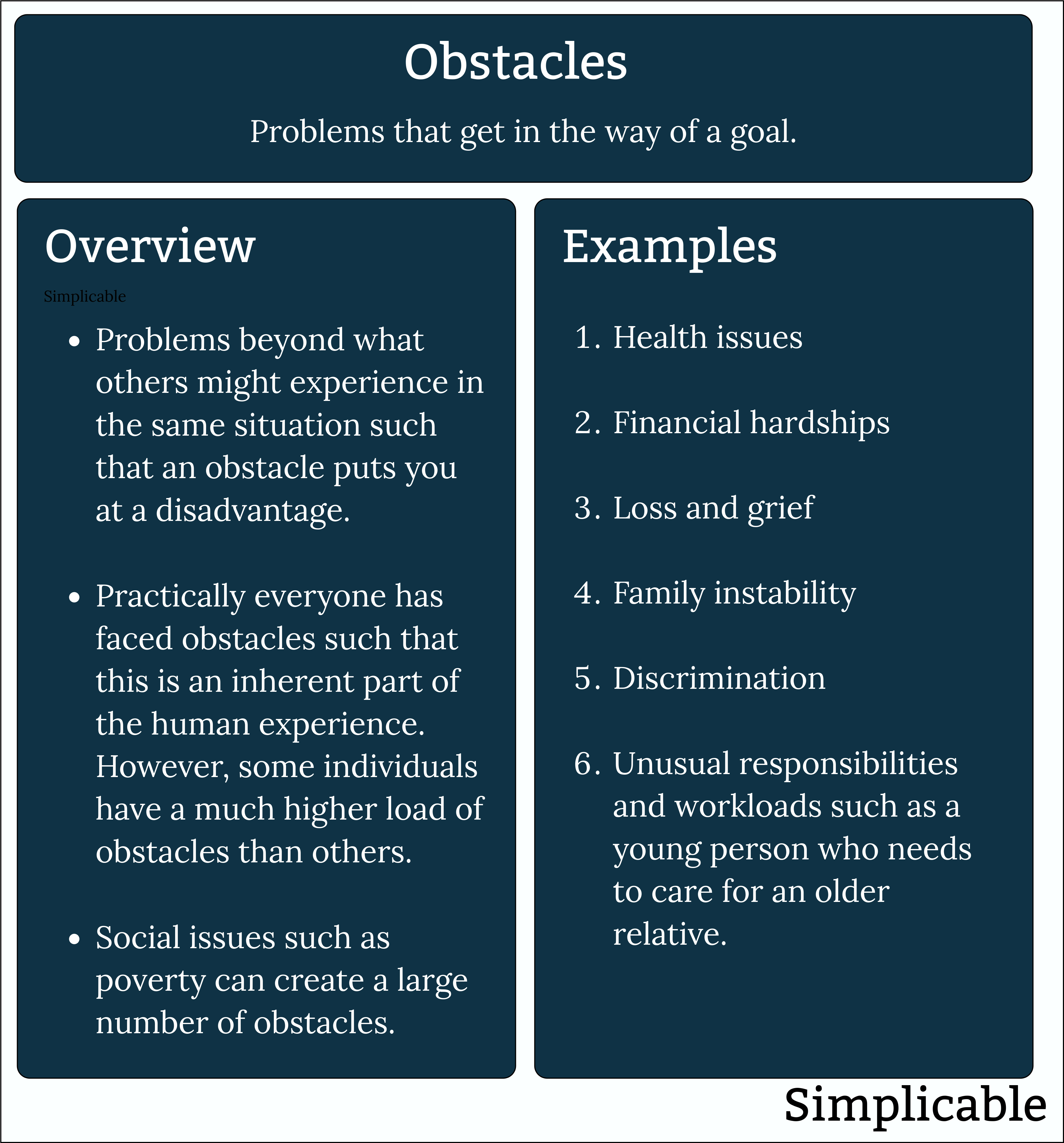 obstacles definition and examples
