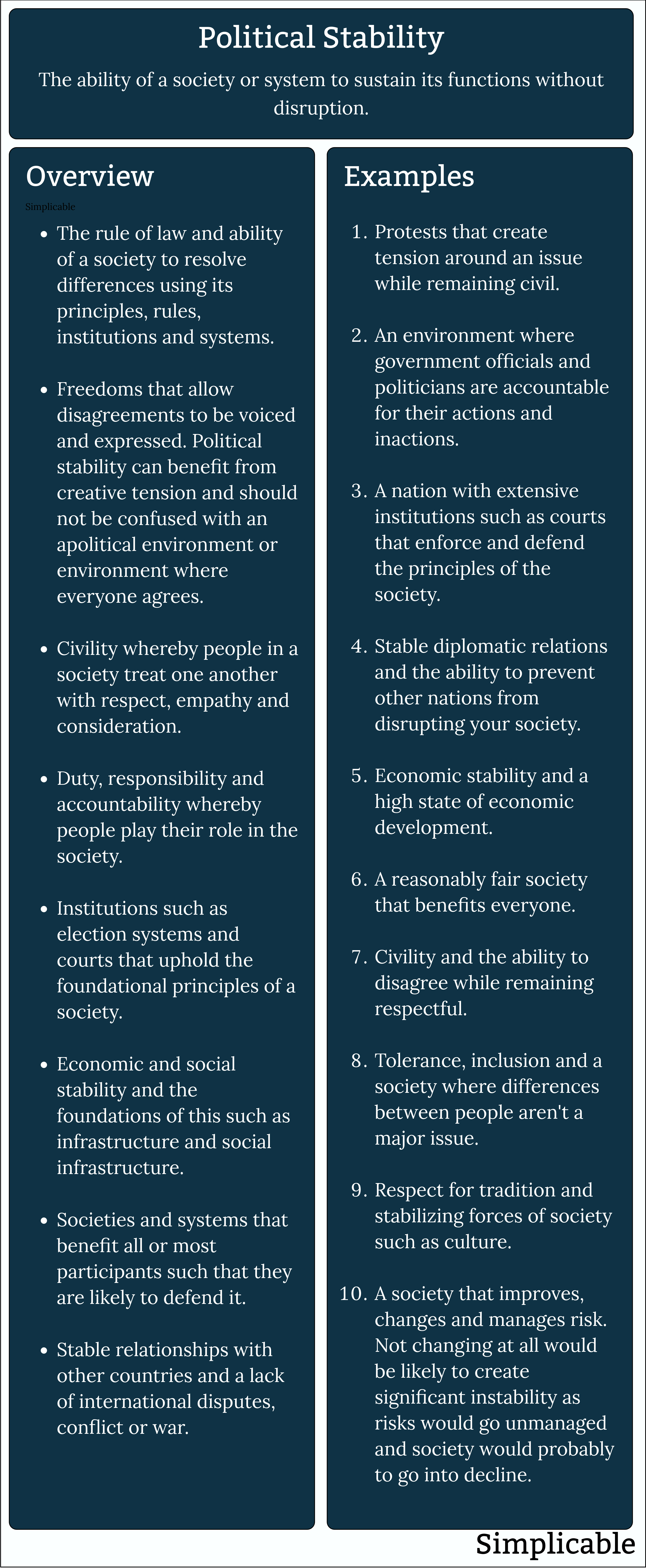 political stability overview and examples
