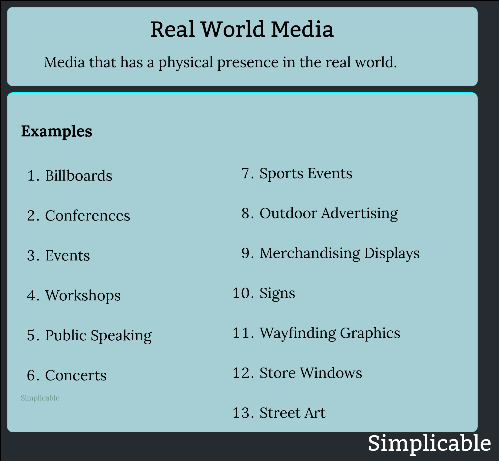 real world media examples