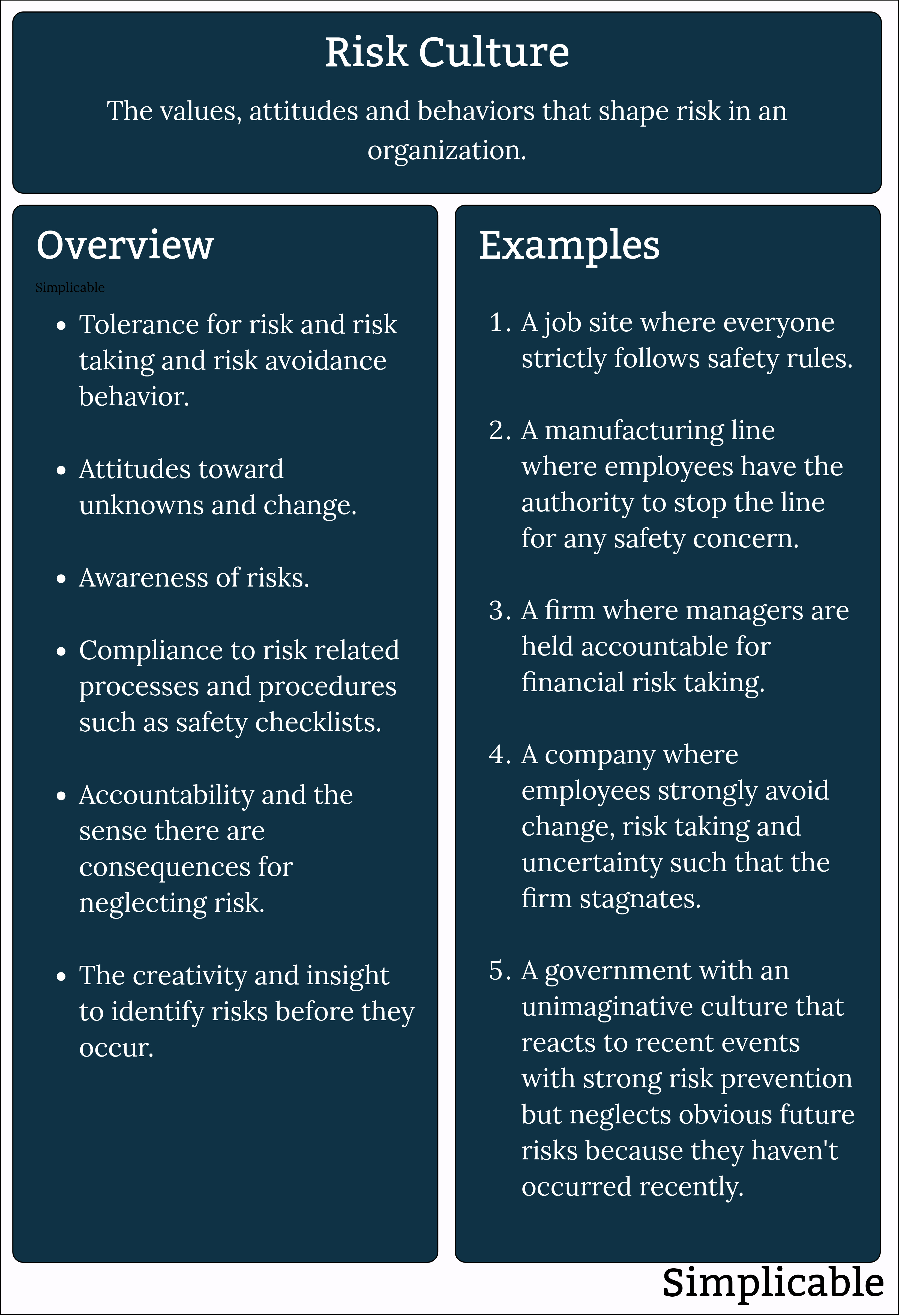 risk culture definition and examples