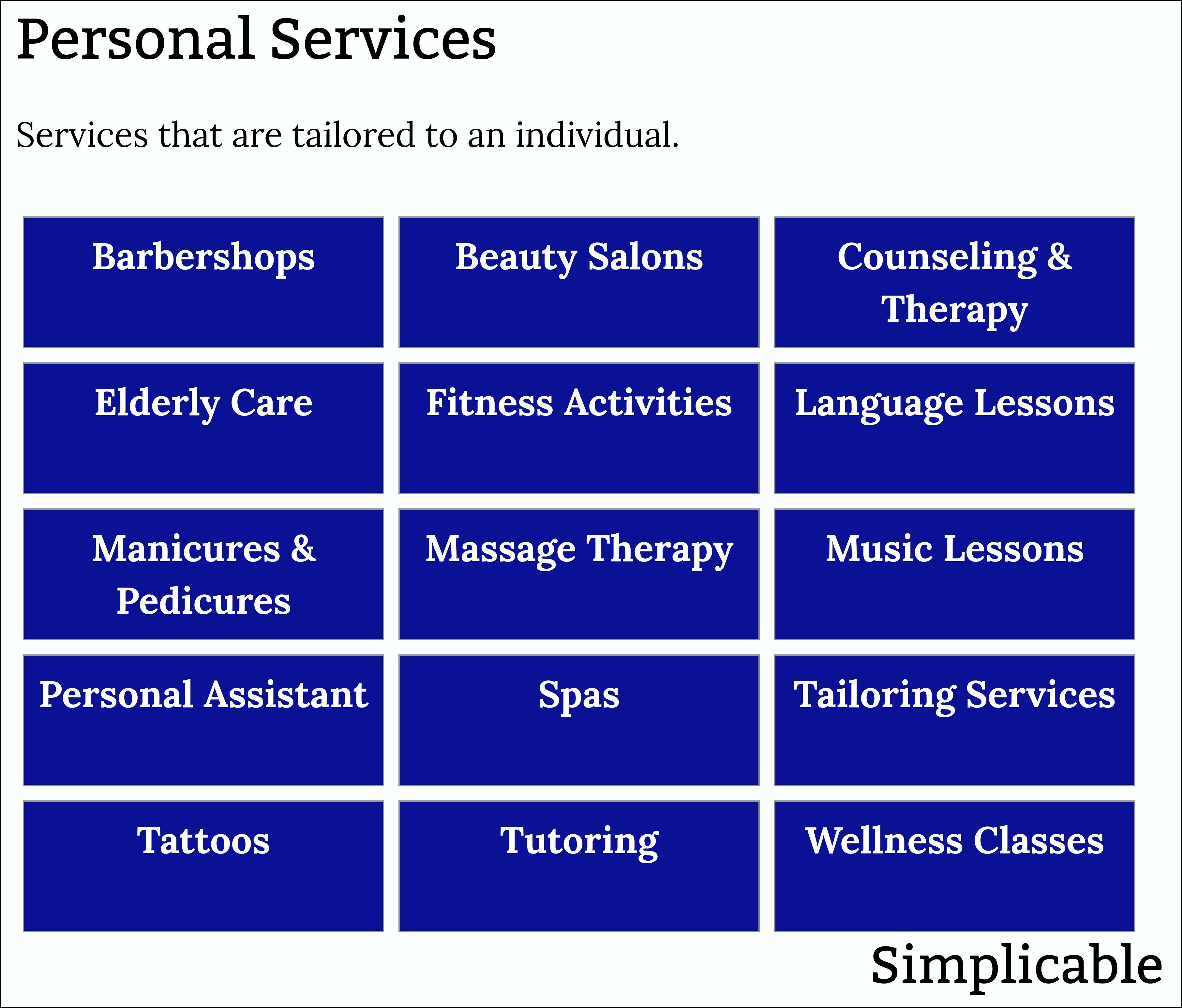 service businesses personal services