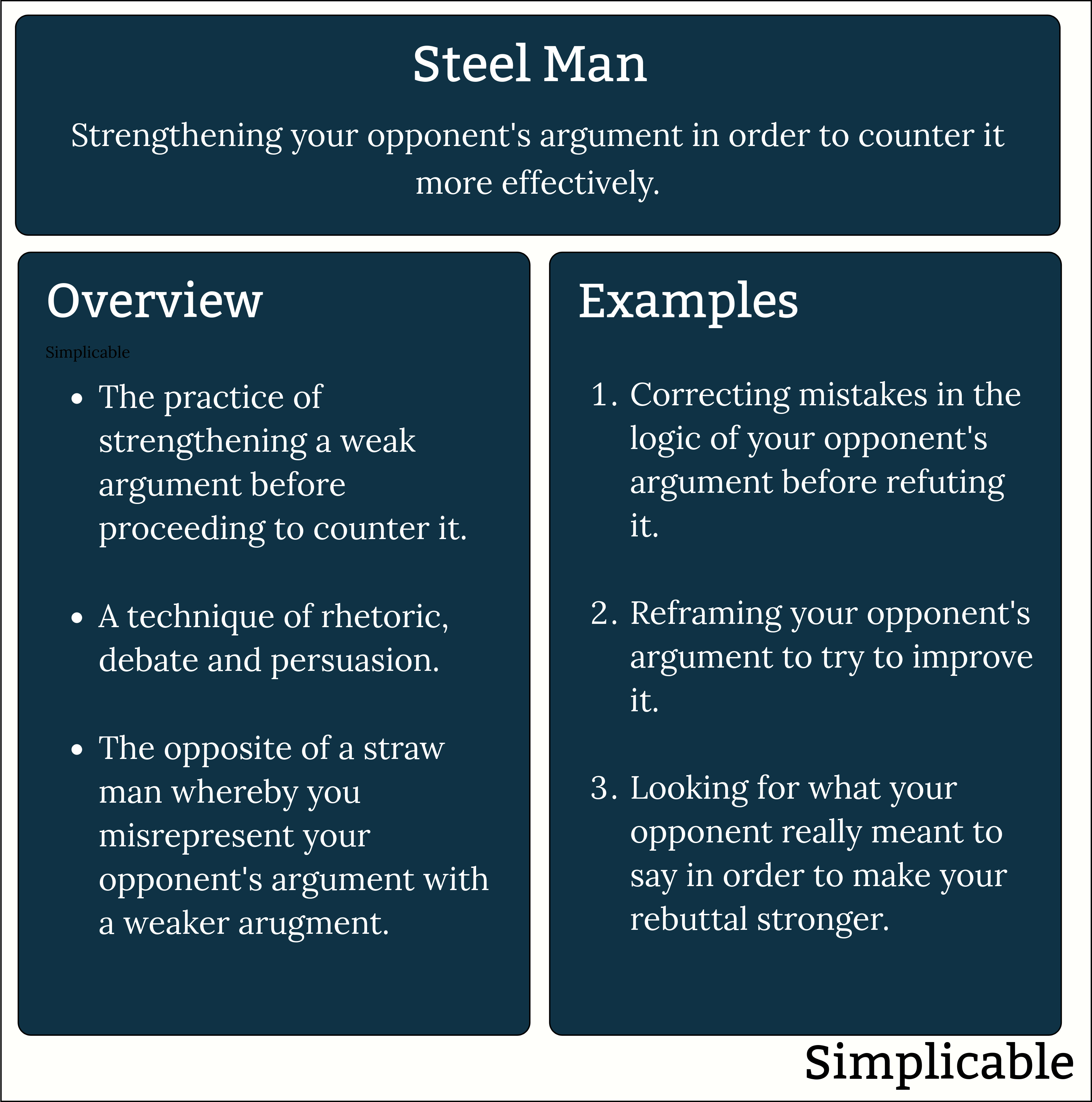 steel man definition and examples
