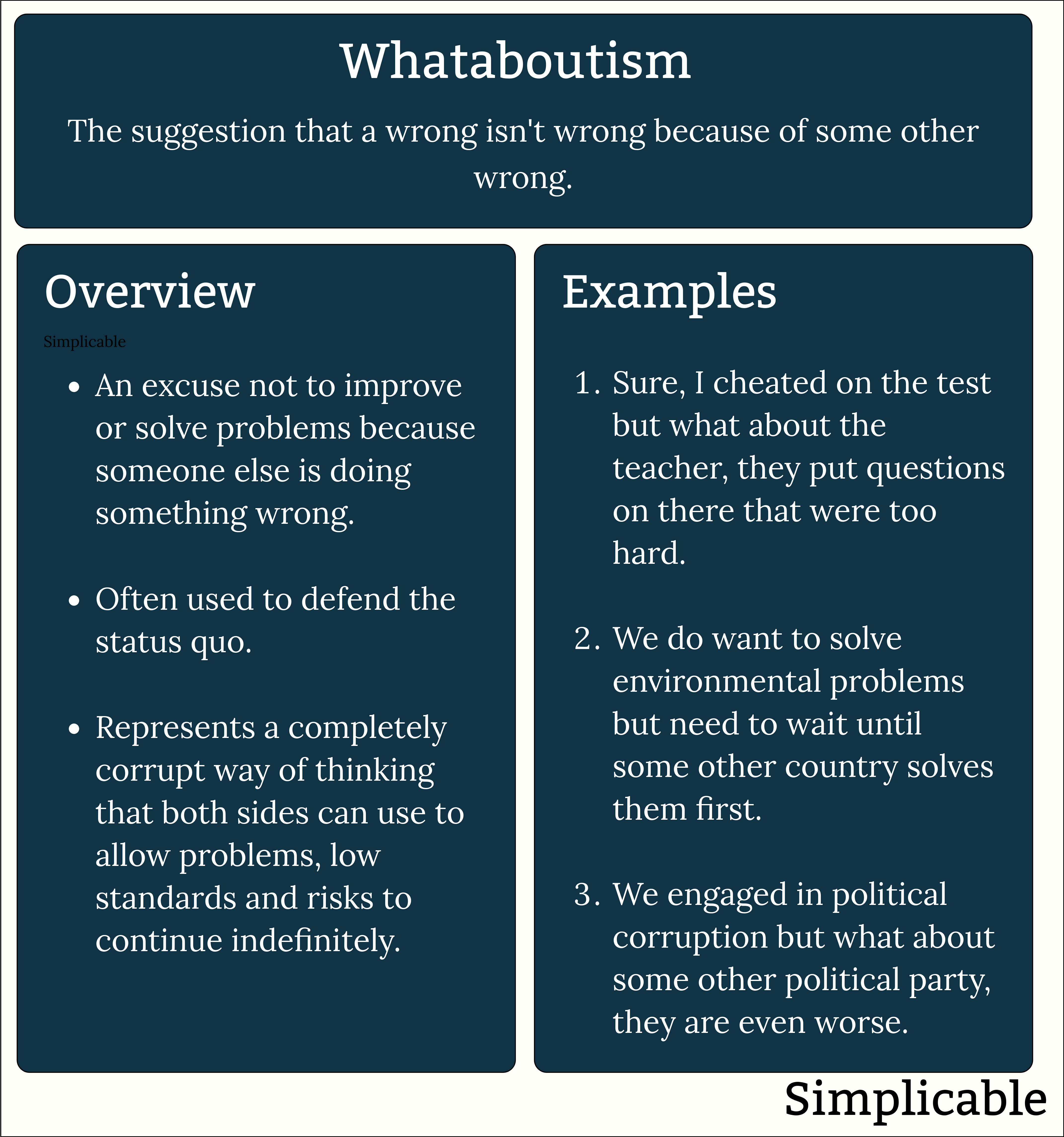 whataboutism definition and examples